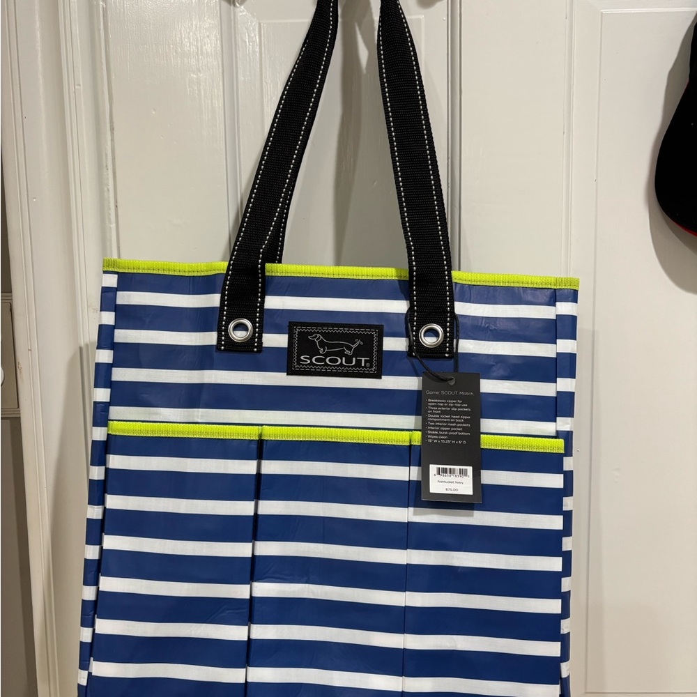 Scout Blue and Yellow Striped Tennis tote new with tags - Picture 2 of 6